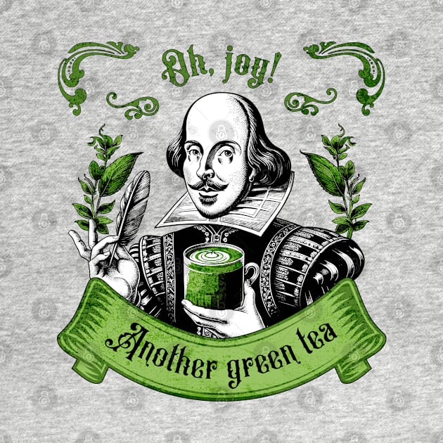 Shakespearean Delight: Green Tea Time Vintage Artwork by Kicosh